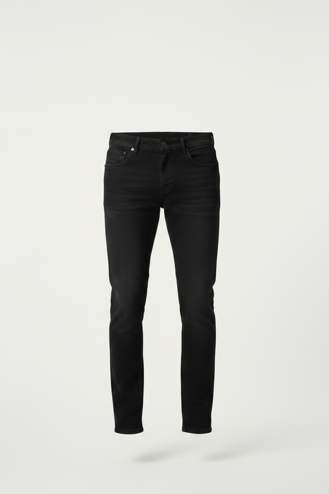 Pantalon Noir Jean Slim Déchiré Homme - vue 3