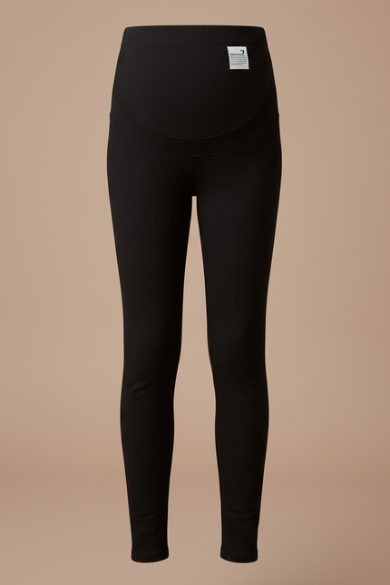 Pantalon Noir Côtelé Ajusté Confortable Élastique - Cordé - vue 3