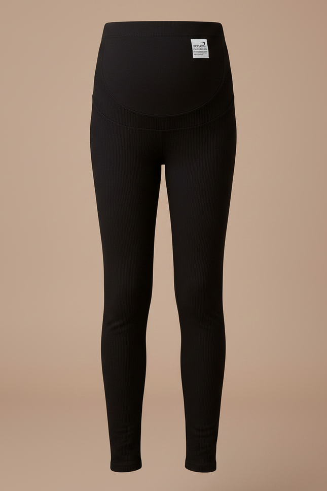 Pantalon Noir Côtelé Ajusté Confortable Élastique - Cordé - vue 3