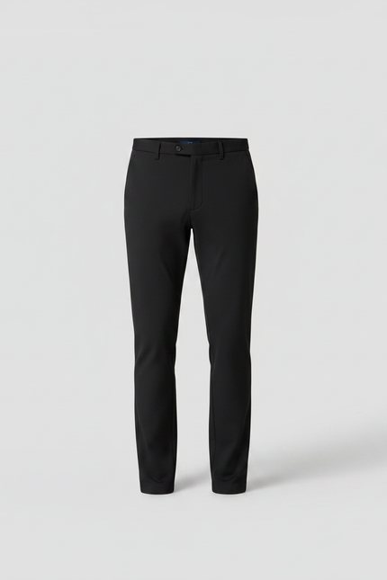 Pantalon Noir Homme Slim Élastique Décontracté Élégant - Polyester - vue 3