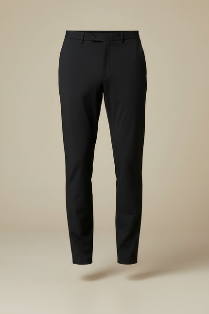 Pantalon Noir Ajusté Décontracté Homme Extensible - Polyester - vue 3