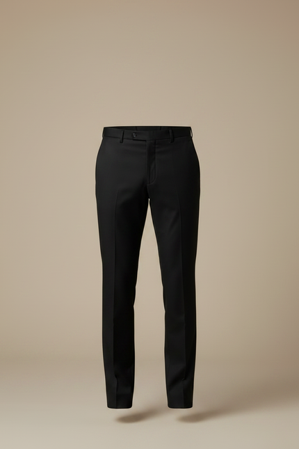 Pantalon Noir Homme Slim Élégant Formel Moderne - Gabardine - vue 3