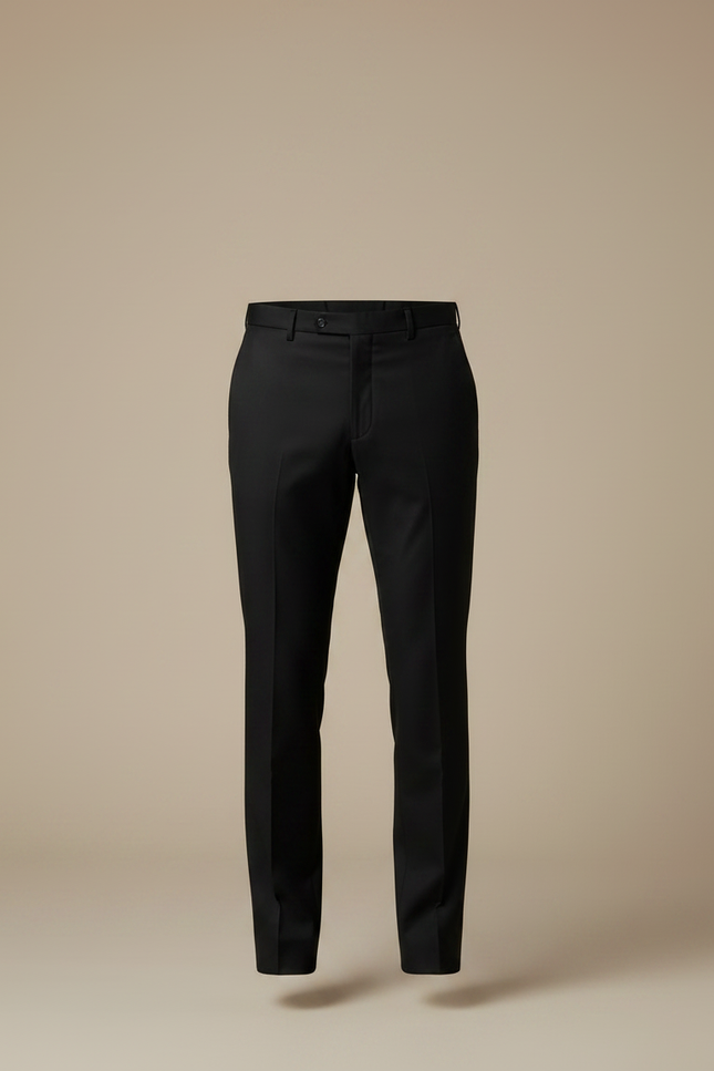 Pantalon Noir Homme Slim Élégant Formel Moderne - Gabardine - vue 3
