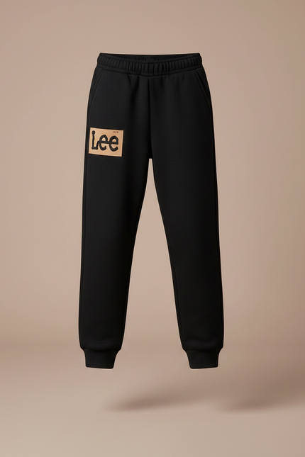 Pantalon Noir Enfant Molleton Imprimé Confortable Décontracté - vue 3