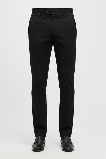 Pantalon Noir Homme Fuselé Décontracté Confortable - Polyester - vue 3