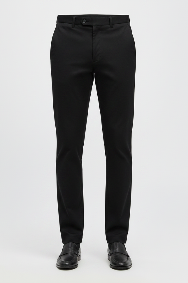 Pantalon Noir Homme Fuselé Décontracté Confortable - Polyester - vue 3