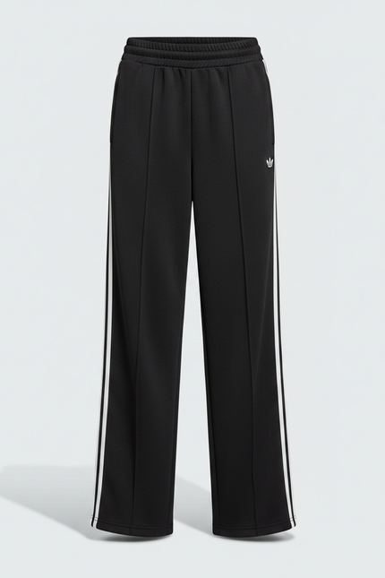 Pantalon Noir Large Rayures Blanches Décontracté Sportif - Polyester - vue 3