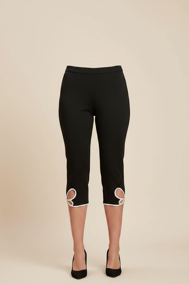 Pantalon Noir Court Femme - Polyester - vue 3