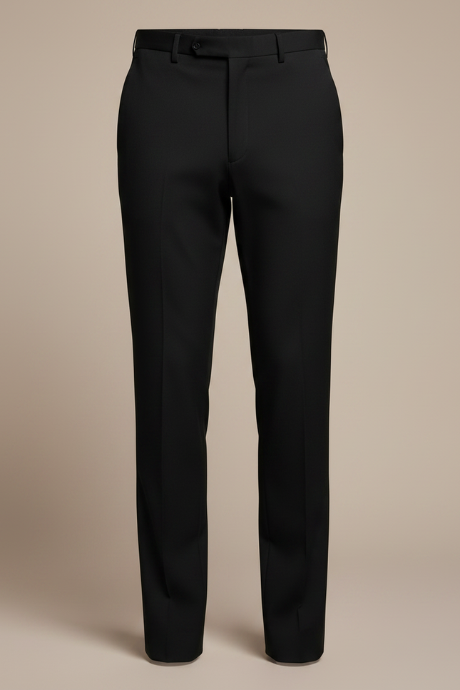 Pantalon Noir Homme Droit Élégant Business Classique - Polyester - vue 3