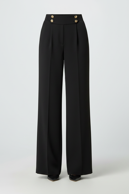 Pantalon De Tailleur Noir Femme - Polyester - vue 3