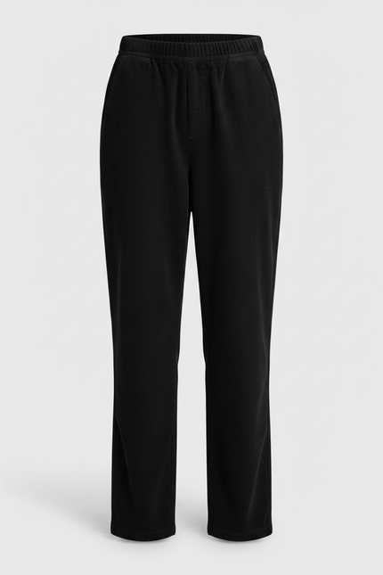 Pantalon Noir Côtelé Ample Enfant - Cordé - vue 3