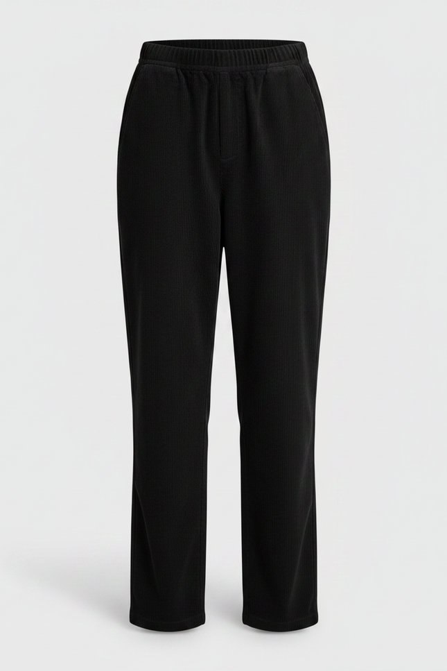 Pantalon Noir Côtelé Ample Enfant - Cordé - vue 3