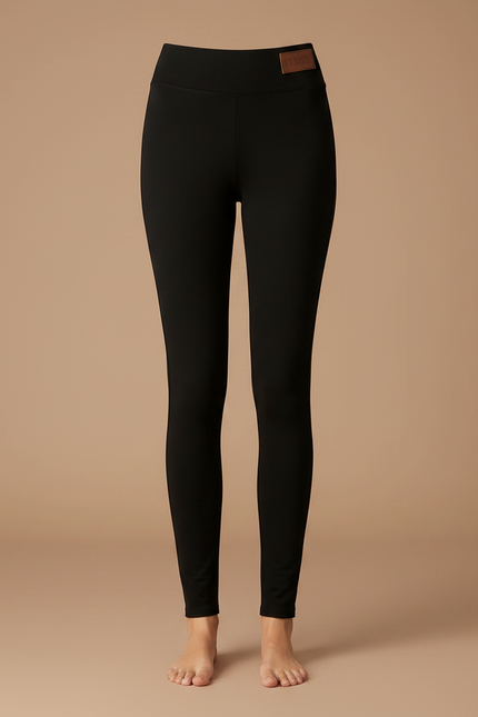 Pantalon Noir Taille Haute Élastique Confortable Femme - Polyester - vue 3