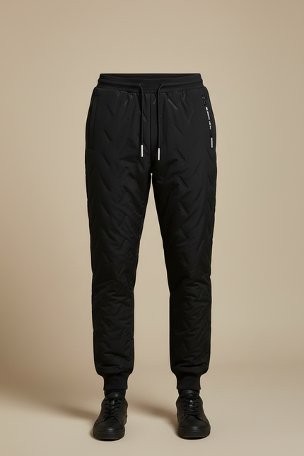 Pantalon Noir Matelassé Homme Sport Hiver - Polyester - vue 3