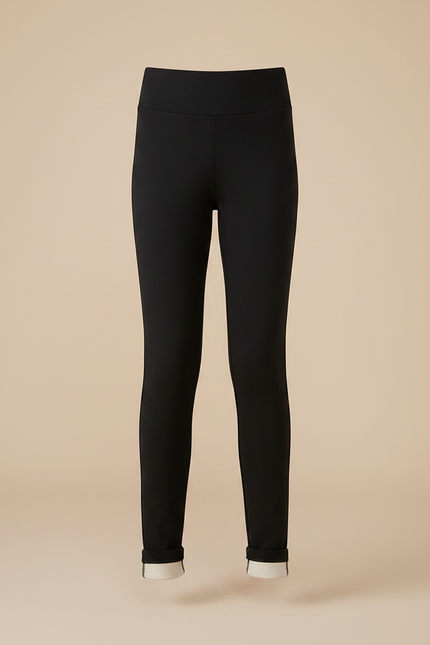 Pantalon Noir Enfant Polaire Chaud Doux Hiver - Molleton - vue 3
