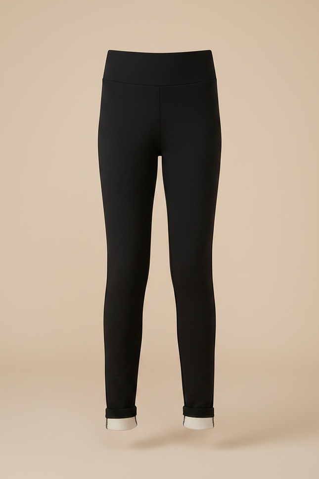 Pantalon Noir Enfant Polaire Chaud Doux Hiver - Molleton - vue 3