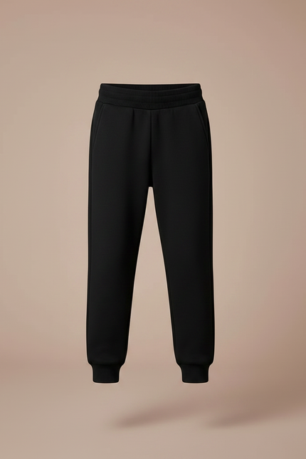 Pantalon Noir Jogging Sport Enfant Garçon Coton - Molleton - vue 3