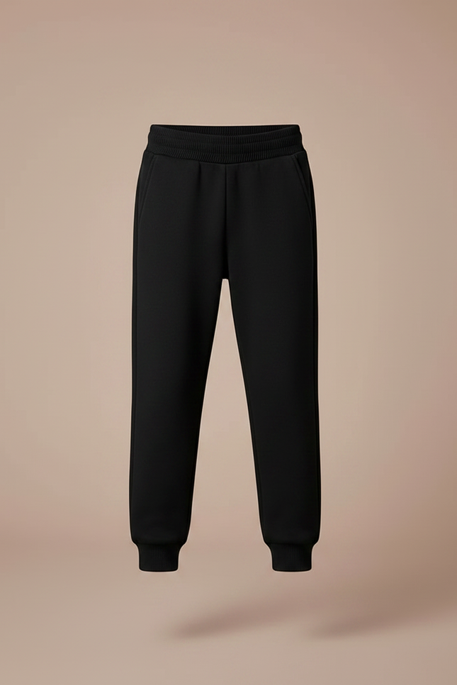 Pantalon Noir Jogging Sport Enfant Garçon Coton - Molleton - vue 3