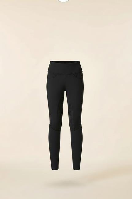 Pantalon Noir Équitation Enfant Silicone Adhérent Confort - Polyester - vue 3