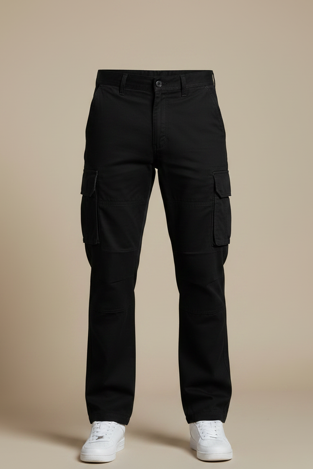 Pantalon Tactique Noir Homme - Toile - vue 3