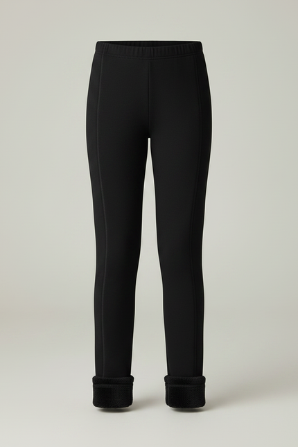 Pantalon Noir Chaud Épais Fille Hiver - Molleton - vue 3