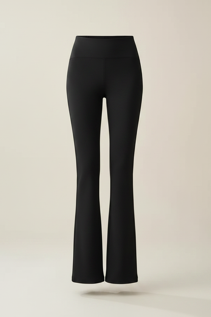 Pantalon Flare Noir Femme - Maille - vue 3