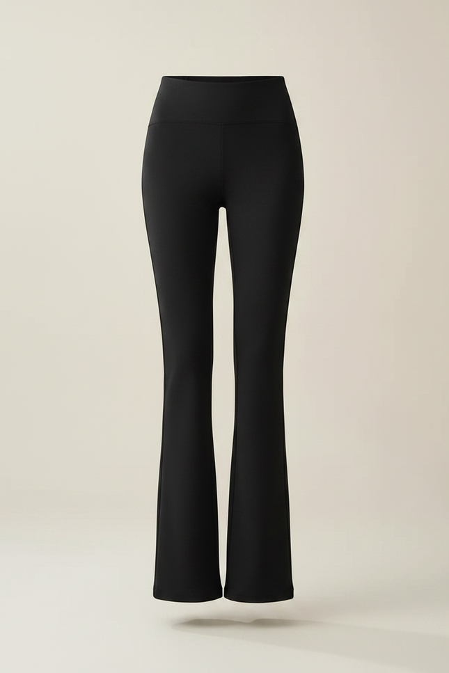 Pantalon Flare Noir Femme - Maille - vue 3