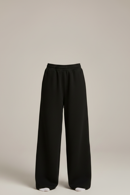 Pantalon Noir Ample Côtelé Enfant Confortable - Maille - vue 3