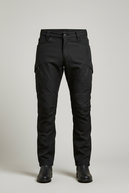 Pantalon Noir Cargo Technique Ajusté Homme - Polyester - vue 3