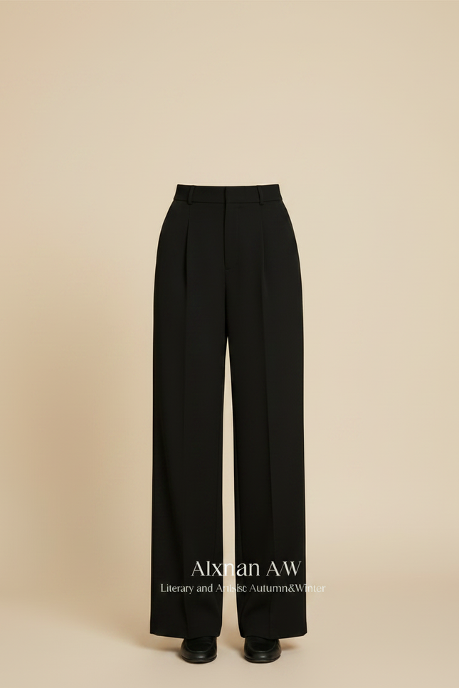 Pantalon Tergal Noir Femme - Polyester - vue 3