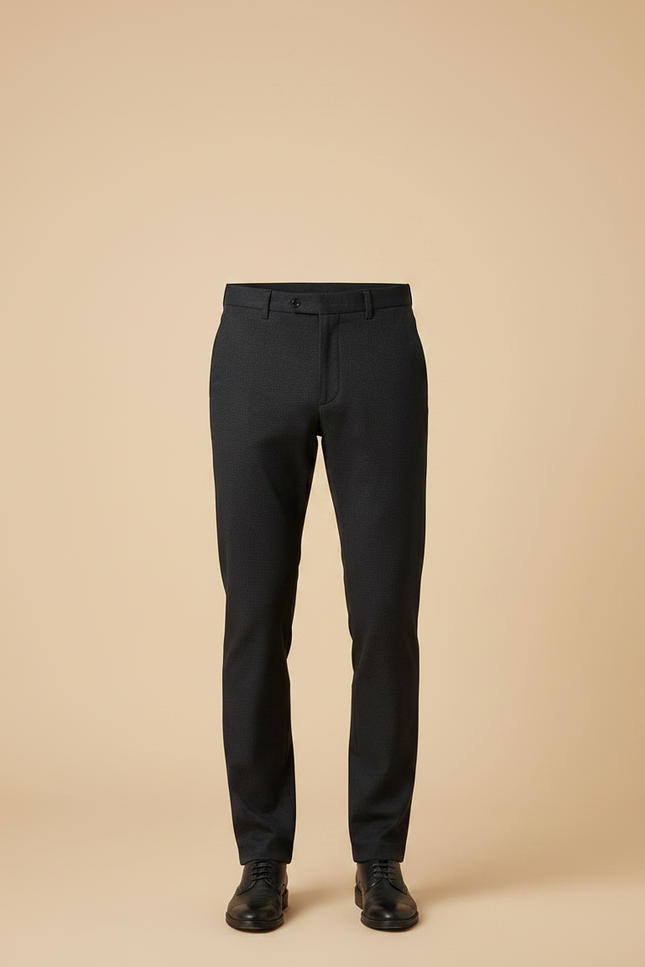 Pantalon Noir Habillé Droit Classique Homme - Laine - vue 3