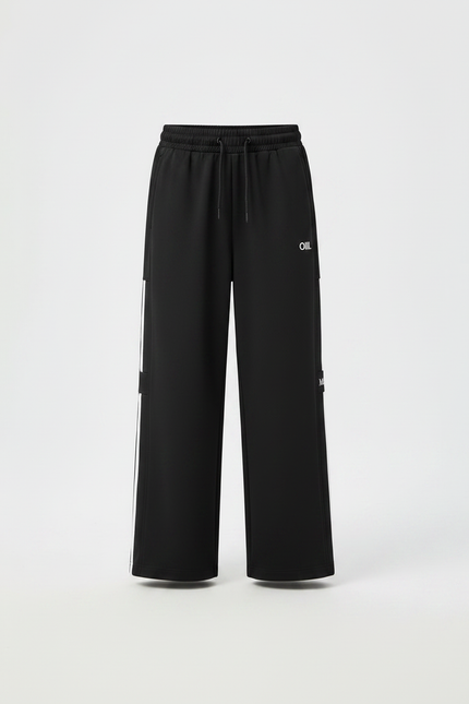 Pantalon Noir Ample Sport Décontracté Rayures Garçon - Molleton - vue 3