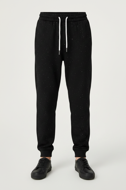 Pantalon Noir Scintillant - Molleton - vue 3