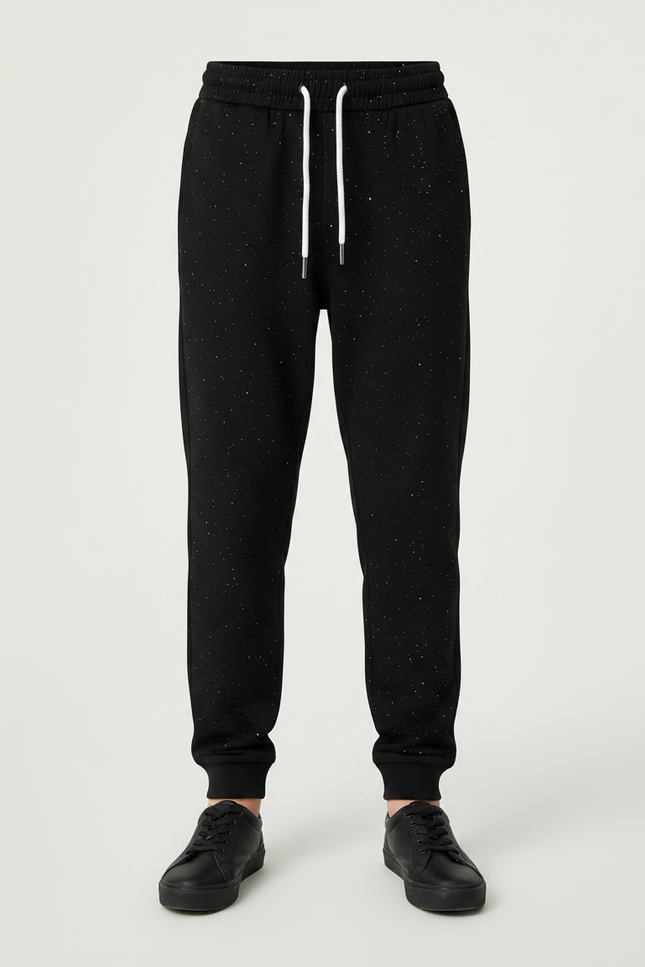 Pantalon Noir Scintillant - Molleton - vue 3