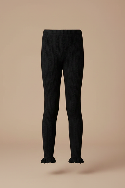 Pantalon Crochet Noir - Maille - vue 3
