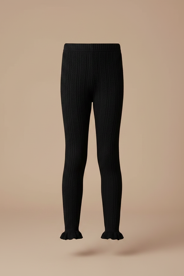 Pantalon Crochet Noir - Maille - vue 3