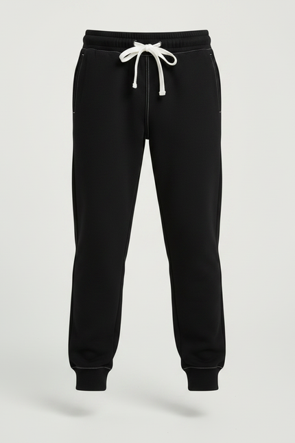 Pantalon Noir Jogging Garçon Confortable Sport Décontracté - Molleton - vue 3