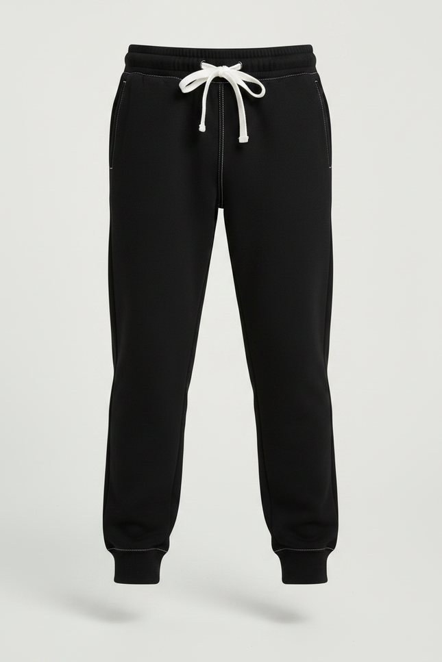 Pantalon Noir Jogging Garçon Confortable Sport Décontracté - Molleton - vue 3
