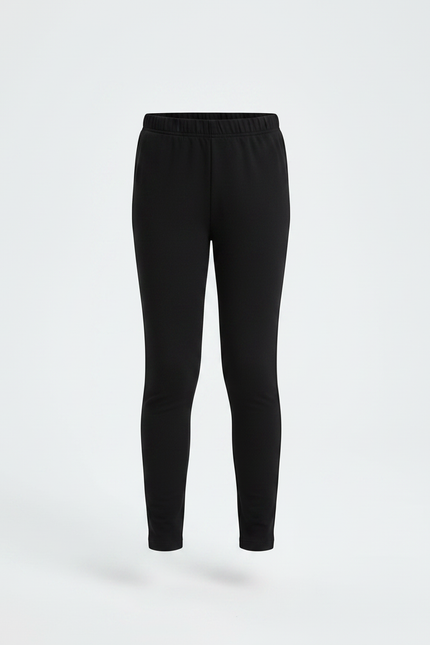Pantalon Noir Fille Confortable Extensible Simple - Maille - vue 3