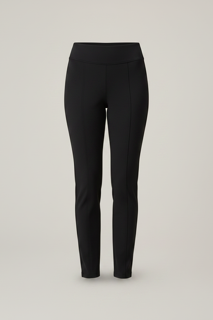 Pantalon Noir Fuselé Confortable Taille Haute Stretch - Polyester - vue 3
