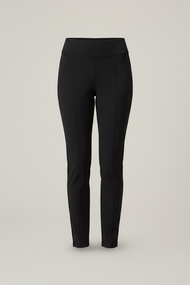 Pantalon Noir Fuselé Confortable Taille Haute Stretch - Polyester - vue 3