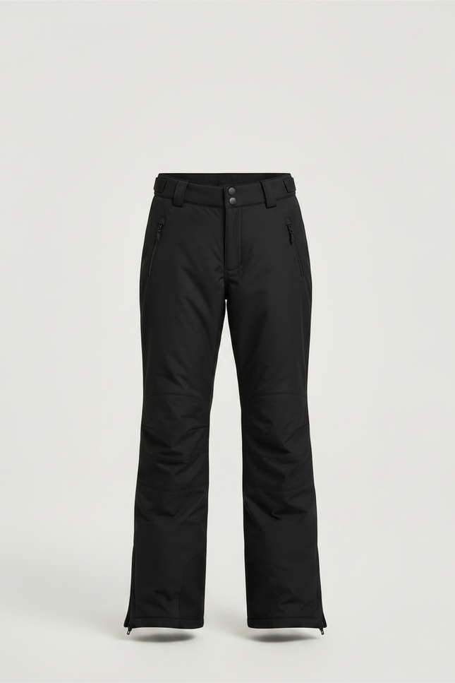 Pantalon Noir Ski Imperméable Enfant Hiver Matelassé - Polyester - vue 3