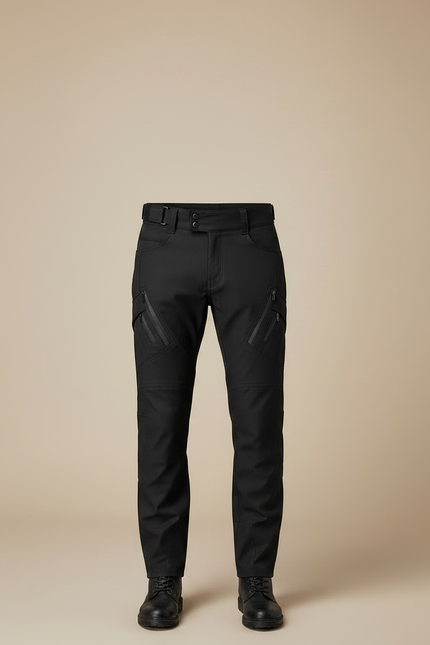 Pantalon Noir Homme Cargo Technique Urbain Ajusté - Gabardine - vue 3