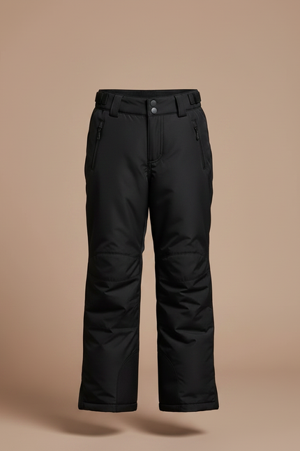 Pantalon Noir Ski Imperméable Enfant Matelassé Hiver - Polyester - vue 3