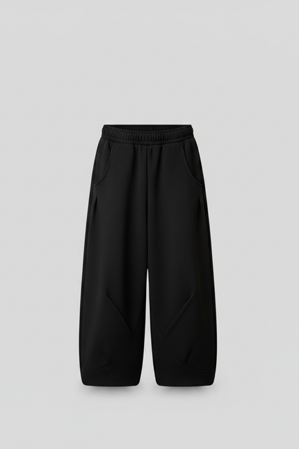 Pantalon Noir Ample Sport Décontracté Enfant Hiver - Molleton - vue 3
