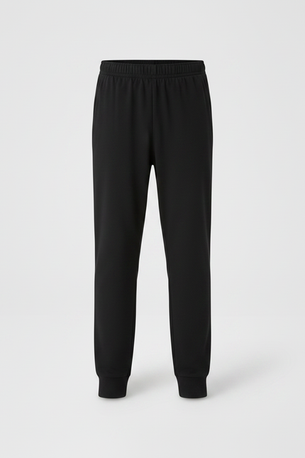 Pantalon Noir Coton Jogging Confortable Garçon Sport - Molleton - vue 3