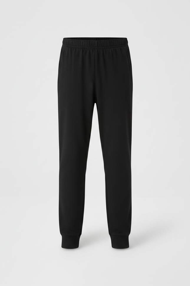 Pantalon Noir Coton Jogging Confortable Garçon Sport - Molleton - vue 3