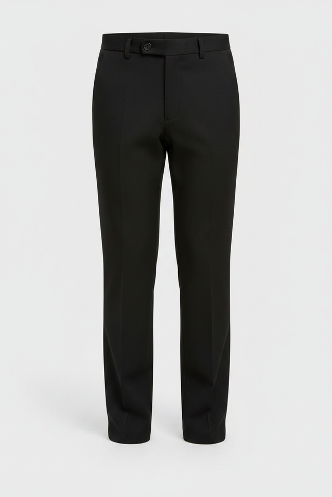 Pantalon Noir Garçon Habillé Élégant Formel Droit - Polyester - vue 3