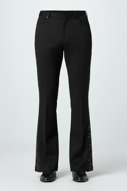 Pantalon A Sequin Noir - Polyester - vue 3