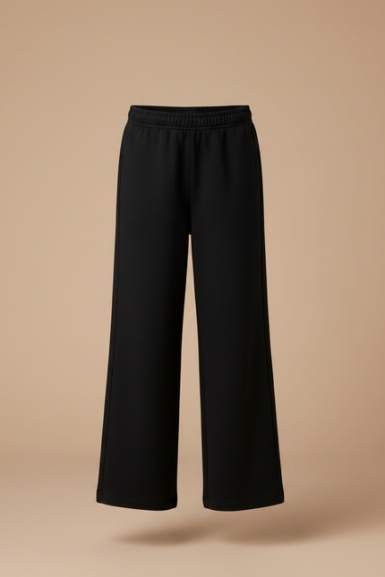 Pantalon Noir Ample Décontracté Confortable Fille - Molleton - vue 3